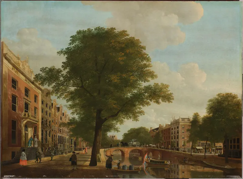 Gezicht op de Herengracht bij de Leidsestraat te Amsterdam Wall Art by Unknown - High-Resolution Digital Print