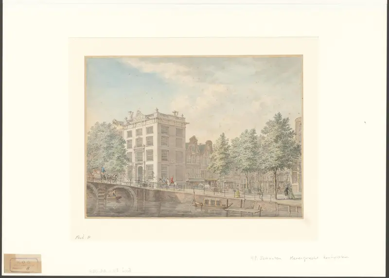 Gezicht op de Herengracht bij het Koningsplein Wall Art by Unknown - High-Resolution Digital Print