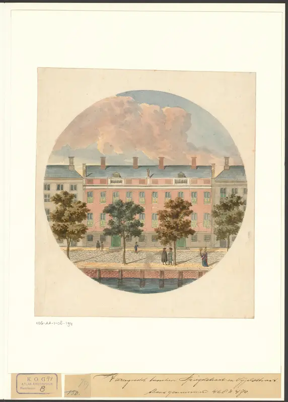 Gezicht op de Herengracht tussen de Nieuwe Spiegelstraat en de Vijzelstraat Wall Art by Unknown - High-Resolution Digital Print