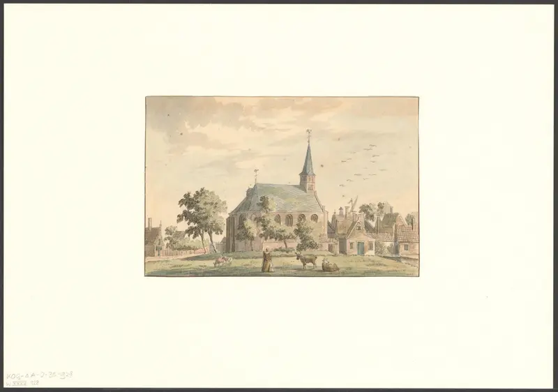 Gezicht op de hervormde kerk te West-Graftdijk Wall Art by anonymous - High-Resolution Digital Print