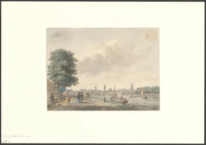 Gezicht op de Hogesluis bij Amsteldijk Wall Art by Hermanus Petrus Schouten - High-Resolution Digital Print