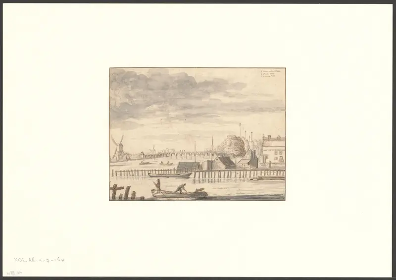 Gezicht op de Hogesluis bij de Amstel Wall Art by anonymous - High-Resolution Digital Print