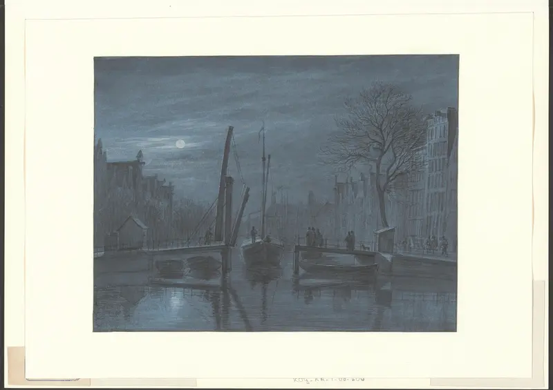 Gezicht op de Houtgracht, gezien vanaf de Zwanenburgwal Wall Art by Unknown - High-Resolution Digital Print
