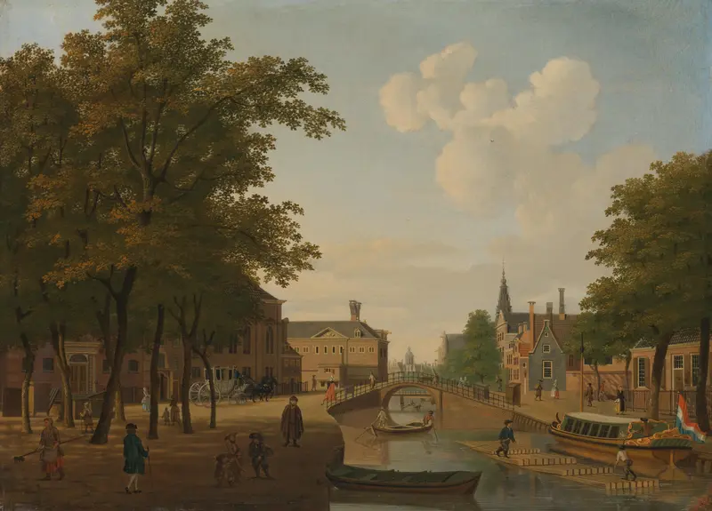 Gezicht op de Houtmarkt te Amsterdam Wall Art by Hendrik Keun - High-Resolution Digital Print