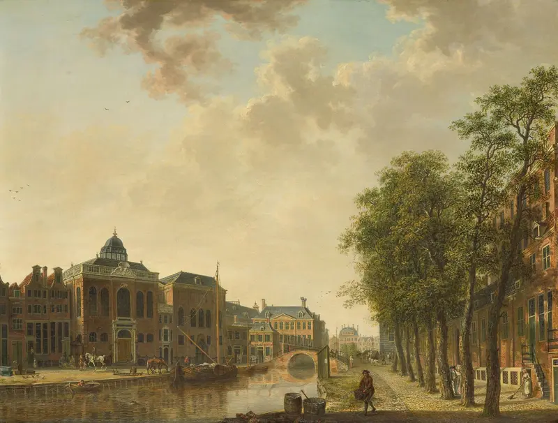 Gezicht op de Houtmarkt te Amsterdam Wall Art by Unknown - High-Resolution Digital Print
