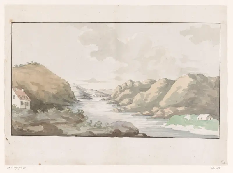 Gezicht op de Hudson rivier Wall Art by anonymous - High-Resolution Digital Print