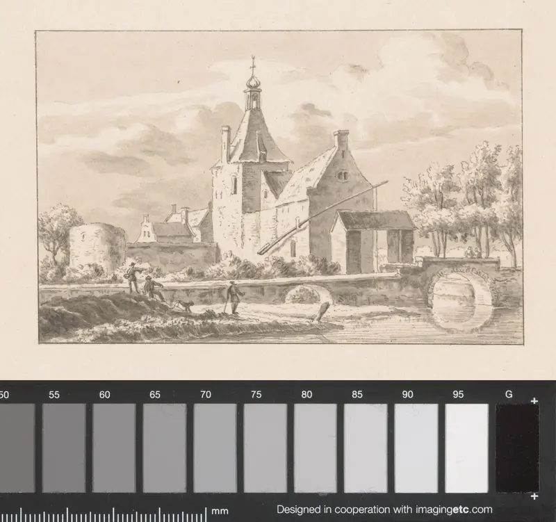 Gezicht op de IJsselpoort in IJsselstein Wall Art by anonymous - High-Resolution Digital Print