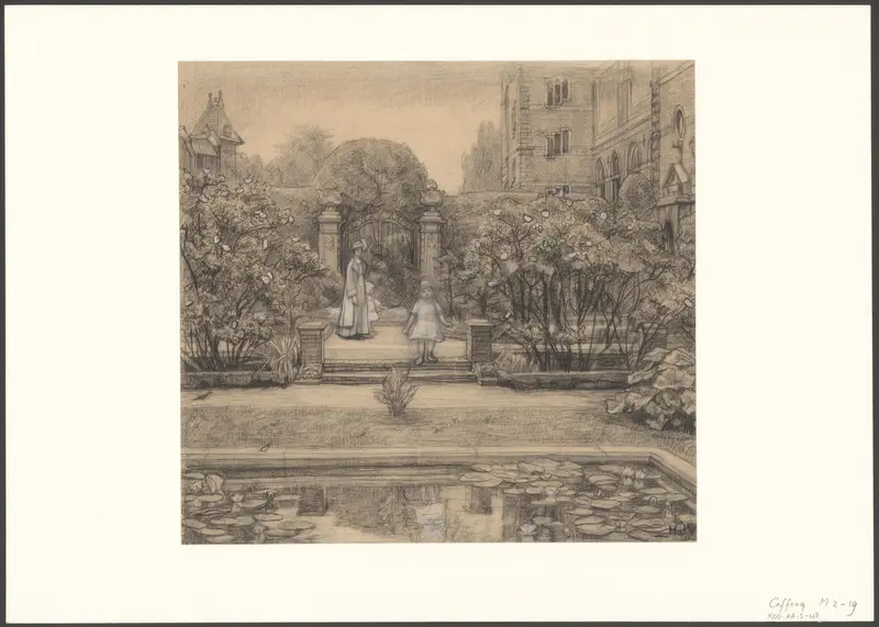 Gezicht op de ingang van de Rijksmuseumtuinen aan de Jan Luijkenstraat Wall Art by Unknown - High-Resolution Digital Print