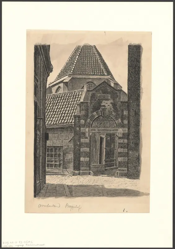 Gezicht op de ingang van het Begijnhof vanaf de Begijnensteeg Wall Art by anonymous - High-Resolution Digital Print