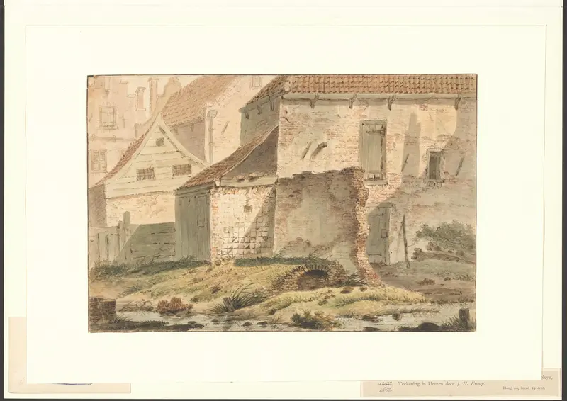 Gezicht op de ingestorte huizen in de Leidsestraat in 1808 Wall Art by Unknown - High-Resolution Digital Print