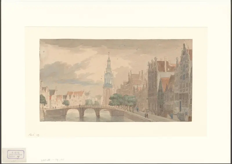Gezicht op de Jan Rodenpoortstoren Wall Art by anonymous - High-Resolution Digital Print