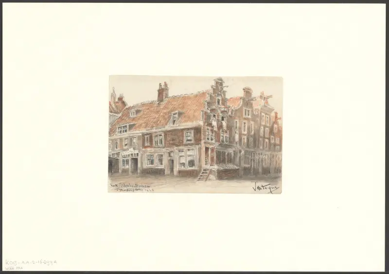 Gezicht op de Joden Houttuinen, hoek Markenplein Wall Art by Unknown - High-Resolution Digital Print