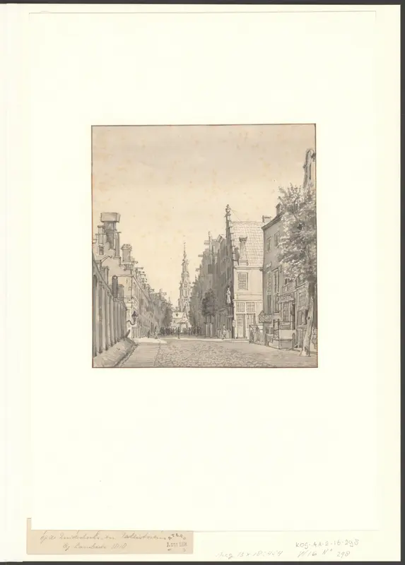 Gezicht op de Jodenbreestraat en de torens van de Zuiderkerk en het Paleis op de Dam Wall Art by Unknown - High-Resolution Digital Print