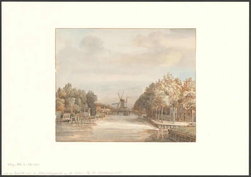 Gezicht op de Jodenhoutmarkt op de schans bij de Muiderpoort Wall Art by Unknown - High-Resolution Digital Print