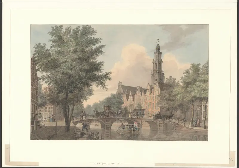 Gezicht op de Keizersgracht bij de Leliegracht Wall Art by Johannes Schouten - High-Resolution Digital Print