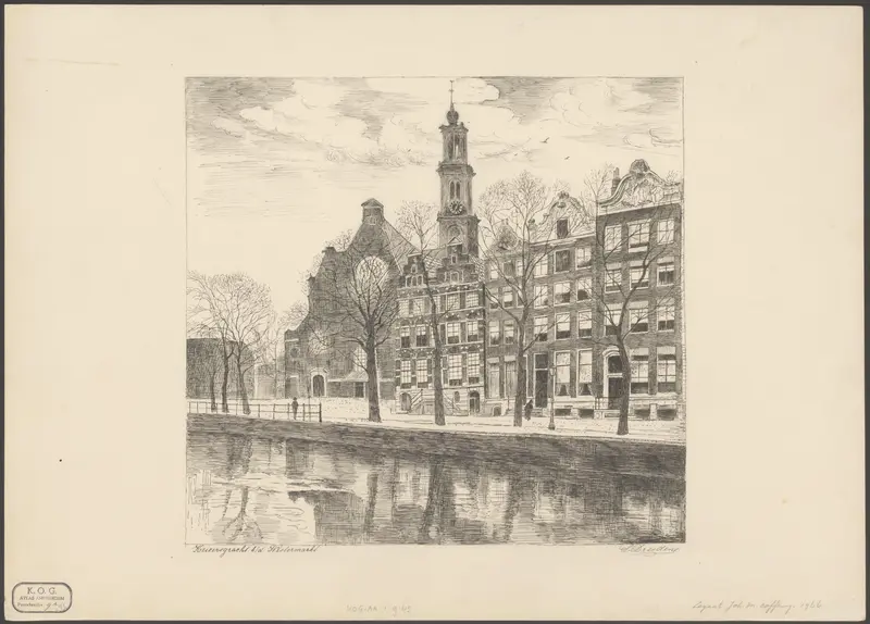 Gezicht op de Keizersgracht bij de Westermarkt Wall Art by Unknown - High-Resolution Digital Print
