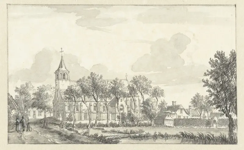 Gezicht op de kerk te Hoog Blokland Wall Art by Jan de Beijer - High-Resolution Digital Print