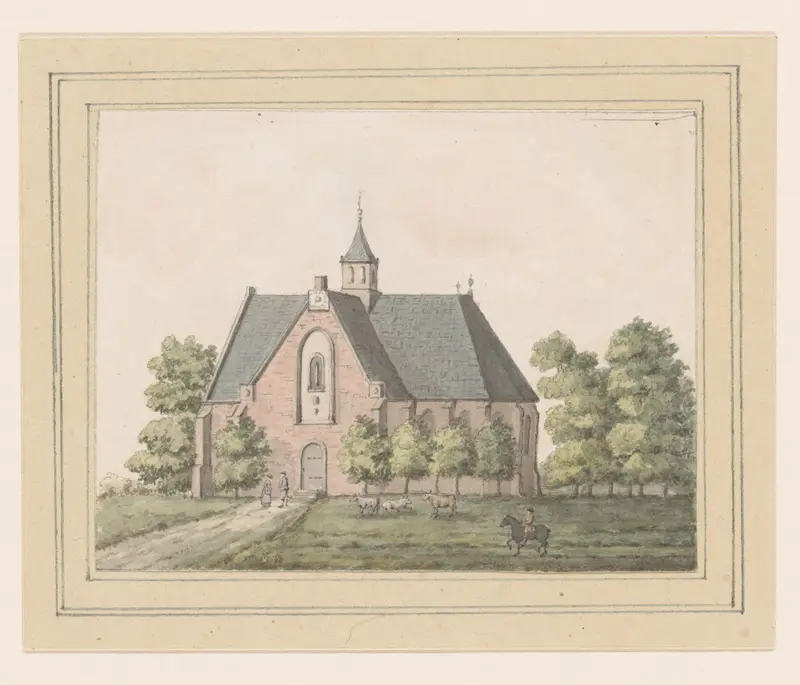 Gezicht op de kerk te Sint Pancras Wall Art by anonymous - High-Resolution Digital Print