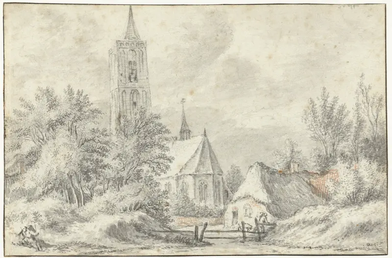 Gezicht op de kerk te Soest Wall Art by Guillam Du Bois - High-Resolution Digital Print