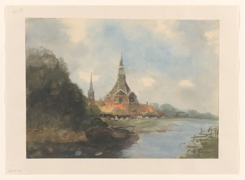 Gezicht op de kerk van Leidschendam Wall Art by C. de Zeeuw - High-Resolution Digital Print