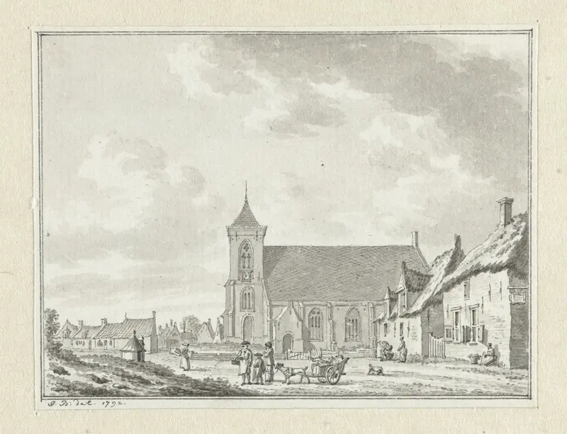 Gezicht op de kerk van Zoutelande Wall Art by Jan Bulthuis - High-Resolution Digital Print