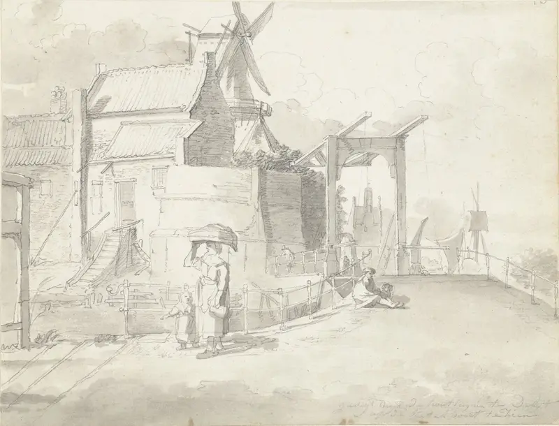 Gezicht op de Ketelpoort te Delft Wall Art by Johannes Huibert Prins - High-Resolution Digital Print