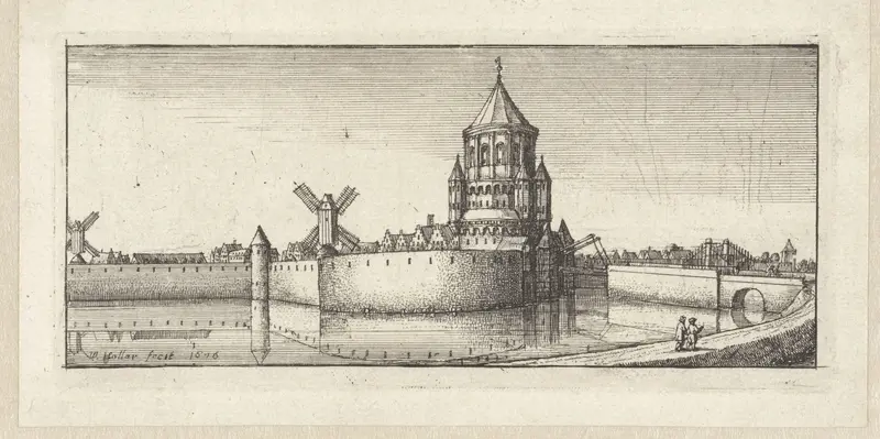 Gezicht op de Kleine Houtpoort te Haarlem Wall Art by Unknown - High-Resolution Digital Print