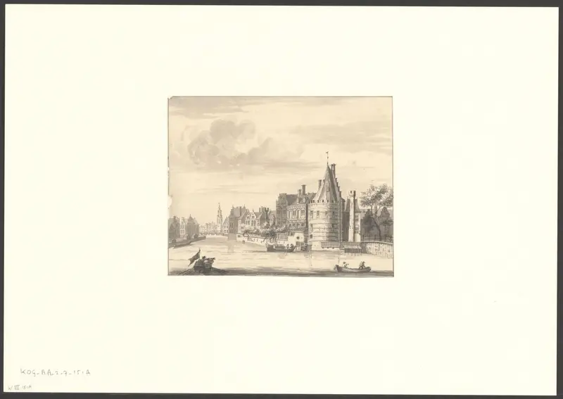 Gezicht op de Kloveniersdoelen aan de Amstel Wall Art by anonymous - High-Resolution Digital Print