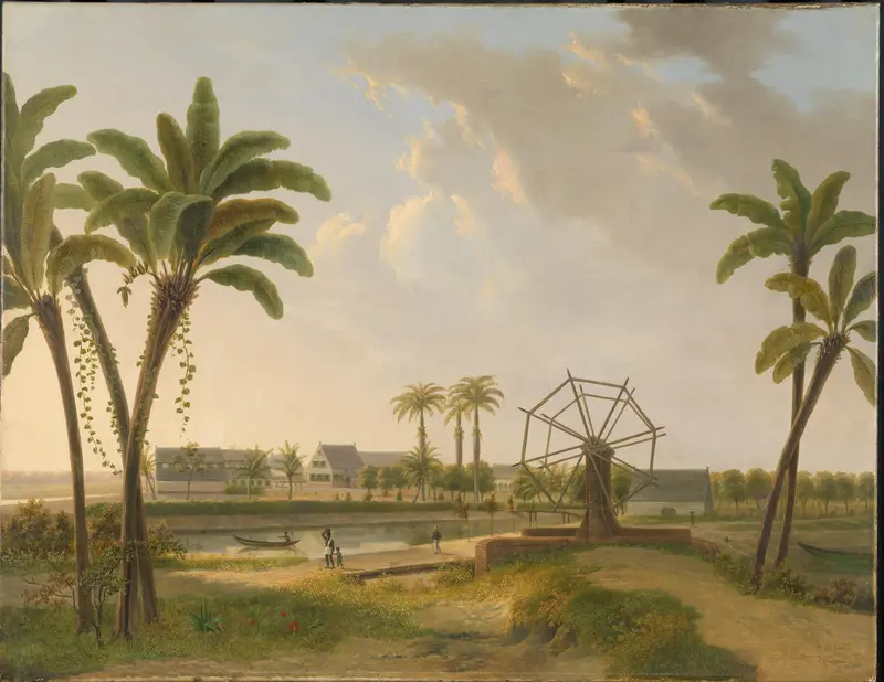 Gezicht op de koffieplantage Marienbosch in Suriname Wall Art by Unknown - High-Resolution Digital Print