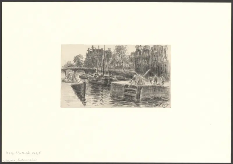 Gezicht op de Korte Prinsengracht en de Eenhoornsluis Wall Art by Unknown - High-Resolution Digital Print