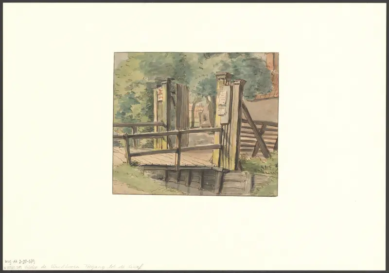 Gezicht op de Kostverlorenvaart met toegang tot de werf Wall Art by Unknown - High-Resolution Digital Print