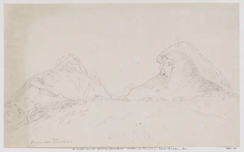 Gezicht op de krater van de Gunung Gamalama, Noord-Molukken Wall Art by Adrianus Johannes Bik - High-Resolution Digital Print