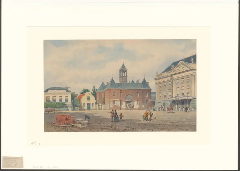Gezicht op de Leidsepoort en de stadsschouwburg Wall Art by Unknown - High-Resolution Digital Print