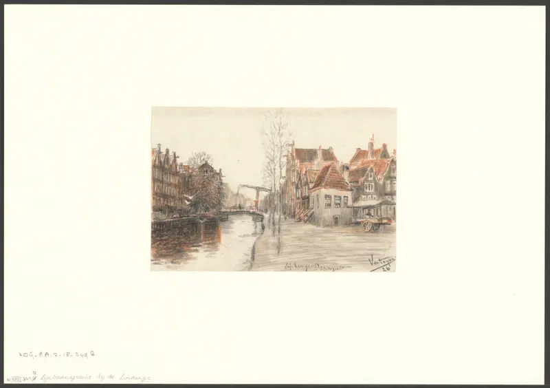 Gezicht op de Lijnbaansgracht en de Lindengracht Wall Art by Unknown - High-Resolution Digital Print