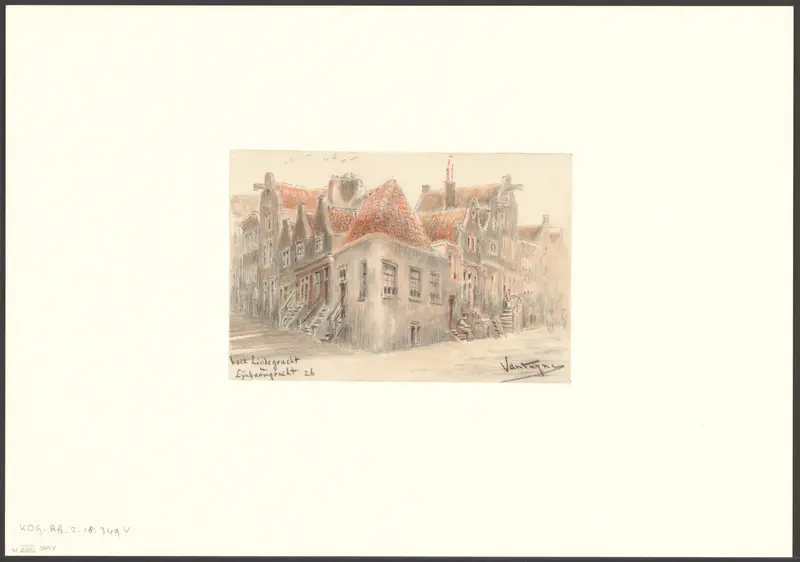 Gezicht op de Lindengracht, hoek Lijnbaansgracht Wall Art by Unknown - High-Resolution Digital Print