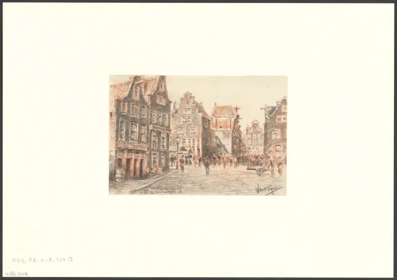 Gezicht op de Lindengracht, hoek Tweede Lindendwarsstraat Wall Art by Unknown - High-Resolution Digital Print