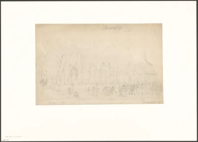 Gezicht op de Linnaeusstraat, hoek Mauritskade Wall Art by Johan Martinus Anthon Rieke - High-Resolution Digital Print