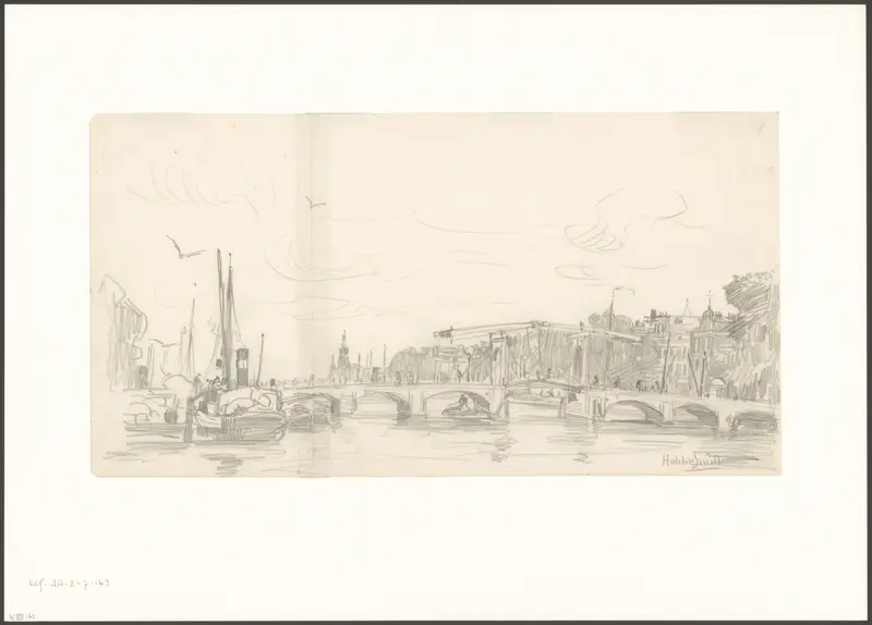 Gezicht op de Magere Brug Wall Art by Unknown - High-Resolution Digital Print
