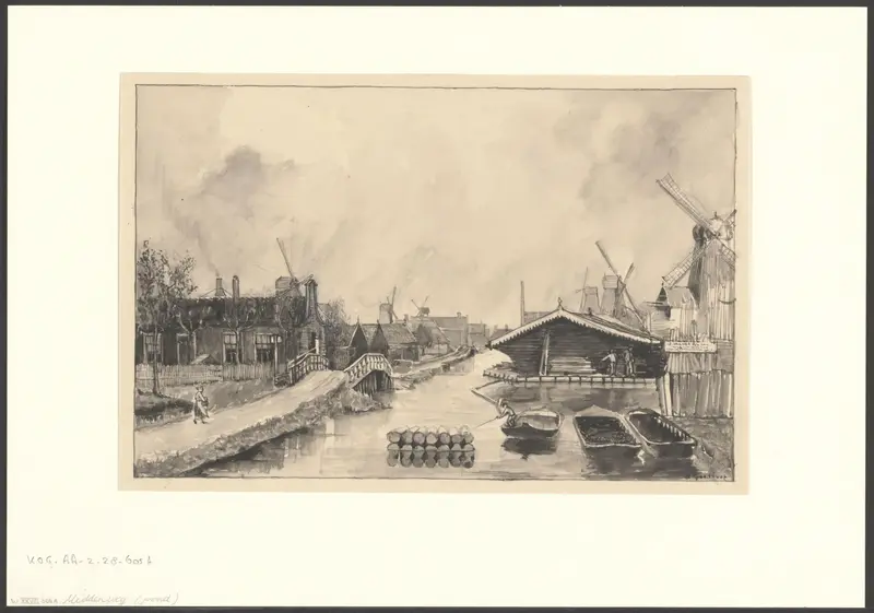 Gezicht op de Middenweg Wall Art by Unknown - High-Resolution Digital Print