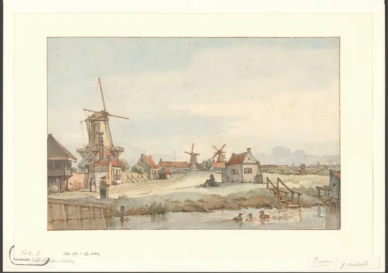 Gezicht op de militaire strafplaats aan het Funen Wall Art by Unknown - High-Resolution Digital Print