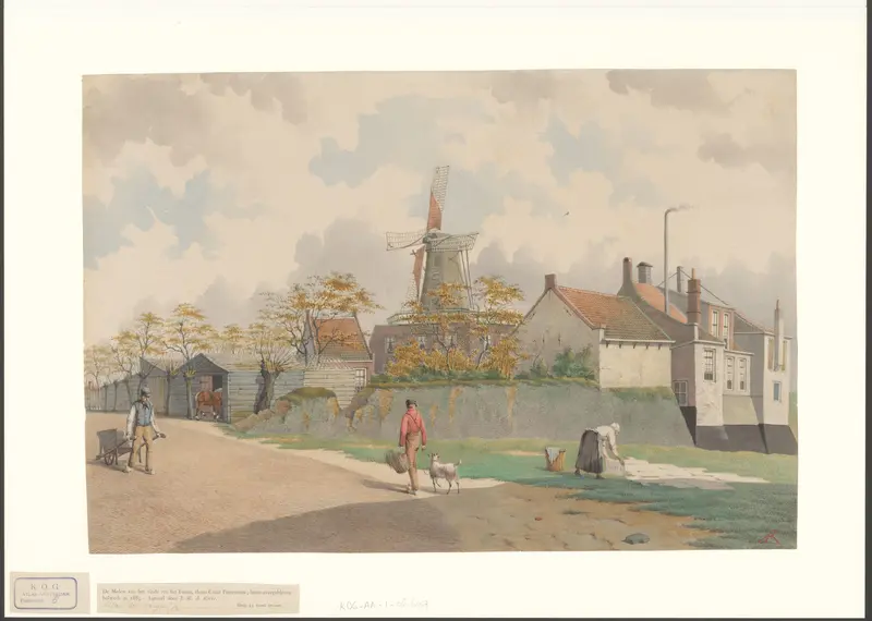 Gezicht op de molen aan het einde van het Funen Wall Art by Unknown - High-Resolution Digital Print