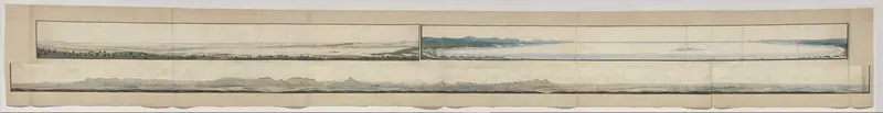 Gezicht op de mond van de Oranjerivier, vanuit het zuidwest ten westen Wall Art by Unknown - High-Resolution Digital Print