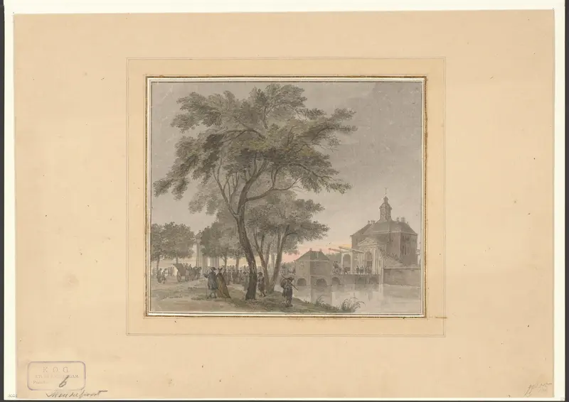 Gezicht op de Muiderpoort Wall Art by Unknown - High-Resolution Digital Print