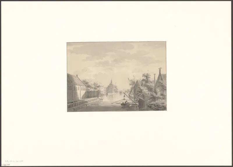 Gezicht op de Muiderpoort vanaf de Plantage Muidergracht Wall Art by anonymous - High-Resolution Digital Print