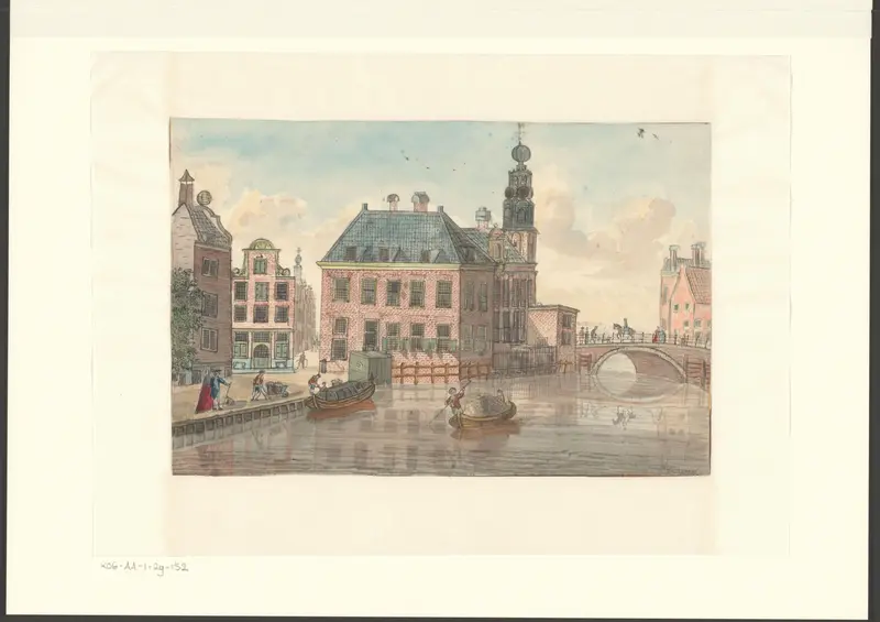 Gezicht op de Munttoren, gezien vanaf het Singel Wall Art by Unknown - High-Resolution Digital Print