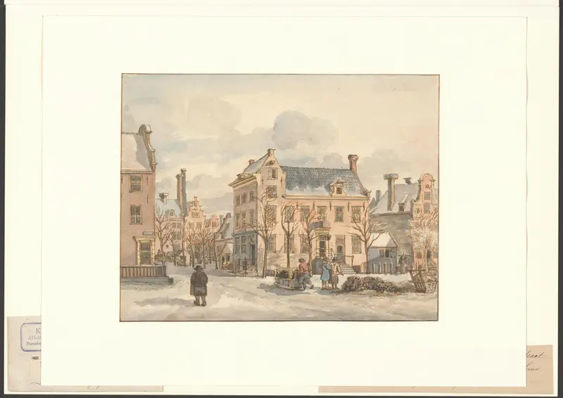 Gezicht op de nieuw gebouwde huizen in de Leidsestraat Wall Art by Unknown - High-Resolution Digital Print