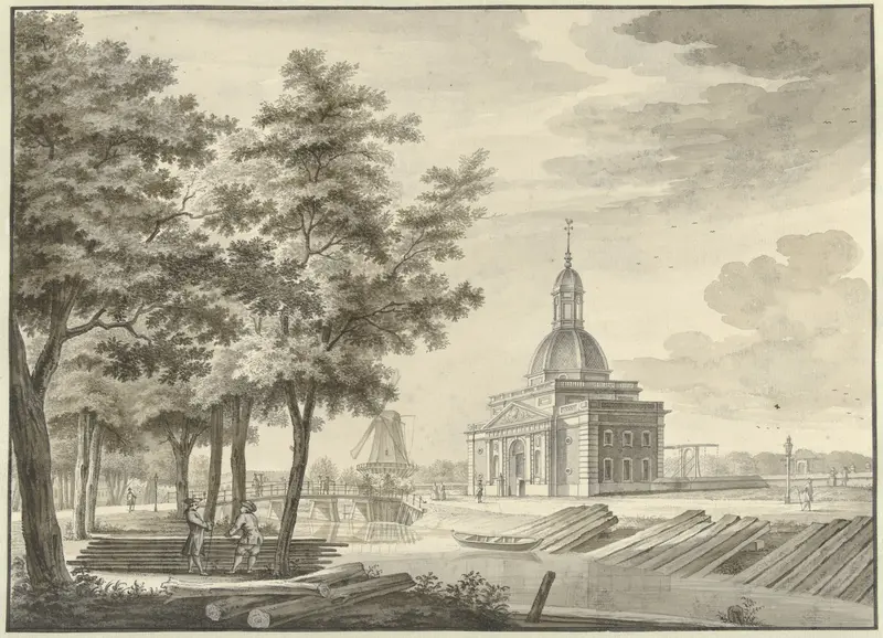 Gezicht op de nieuw gebouwde Muiderpoort, 1771 Wall Art by Caspar Jacobsz. Philips - High-Resolution Digital Print