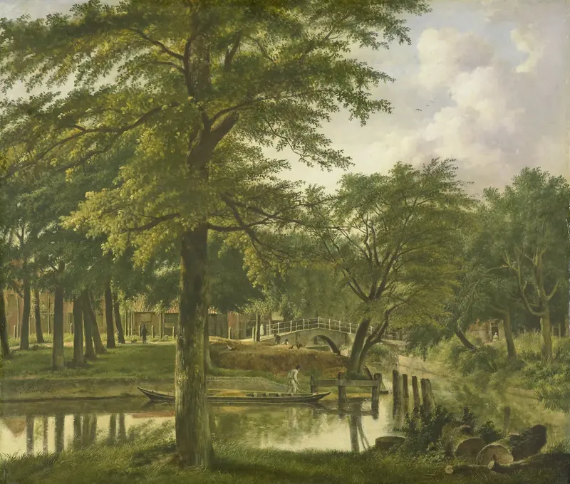 Gezicht op de Nieuwe Gracht bij het Bolwerk te Haarlem Wall Art by Unknown - High-Resolution Digital Print