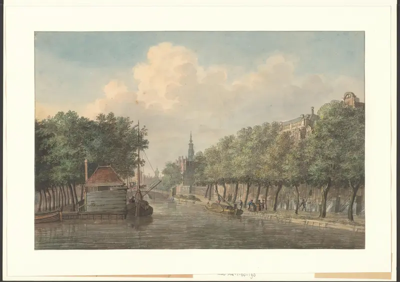 Gezicht op de Nieuwe Herengracht, hoek Muidergracht Wall Art by Unknown - High-Resolution Digital Print