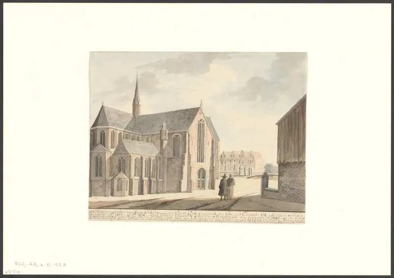 Gezicht op de Nieuwe Kerk en de Dam Wall Art by Unknown - High-Resolution Digital Print